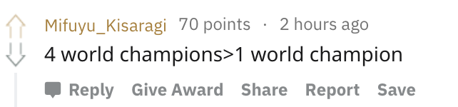 Reddit热议冒泡赛首轮：4个世界赛冠军 > 1个世界赛冠军