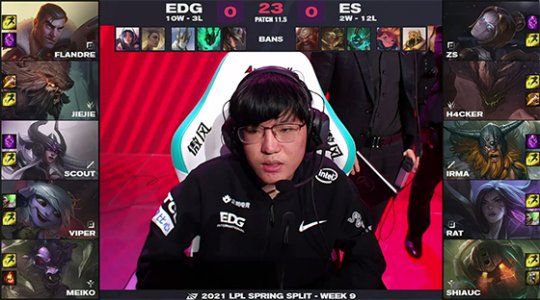 Viper小炮打穿下路 EDG 2-0轻松击败ES