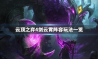 《LOL》云顶之弈9.24云霄四剑阵容出装站位攻略