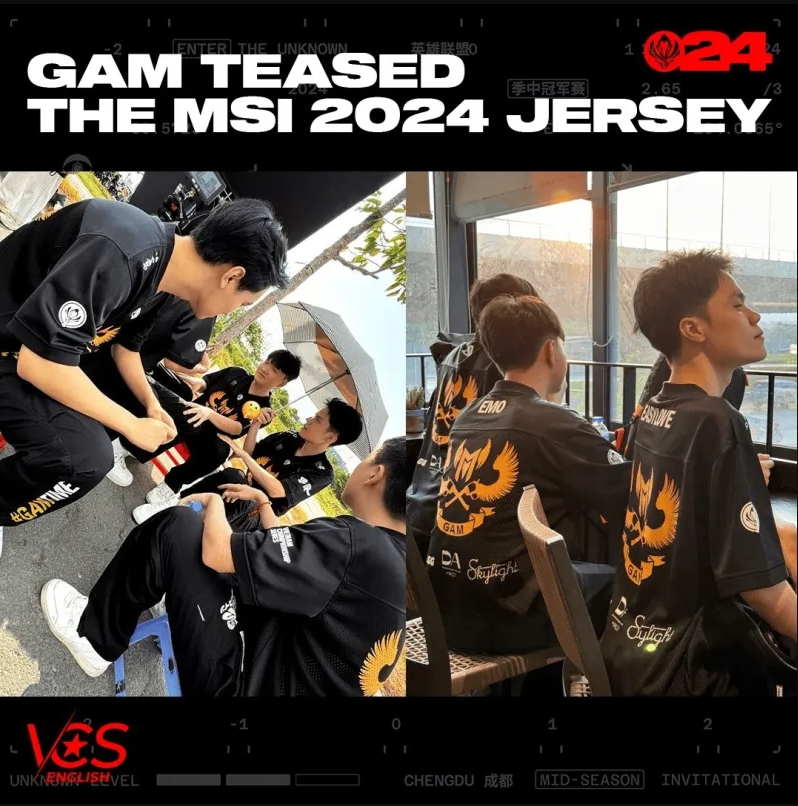 GAM出征MSI队服：黑色配色为底色，搭配GAM队标大Logo