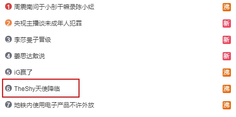 天使降临一打三 TheShy赛后上微博热搜