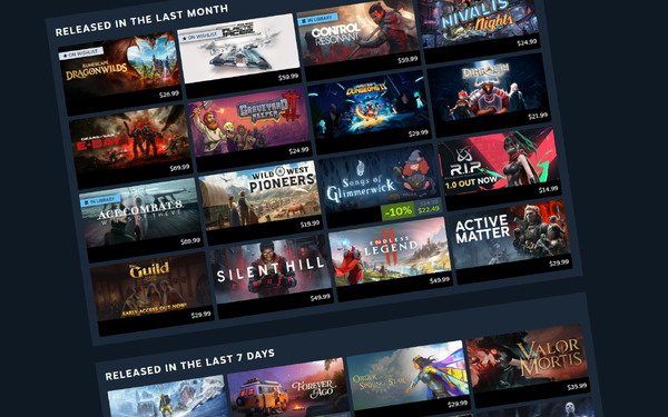 Steam正式上线个性化日历，按游玩时长推荐近期新作